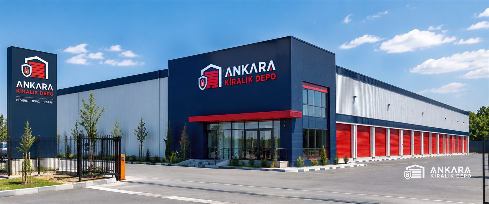 Etimesgut'tan gelen müşteriler için Ankara Kiralık Depo tesisi dış cephe, gündüz görünümü